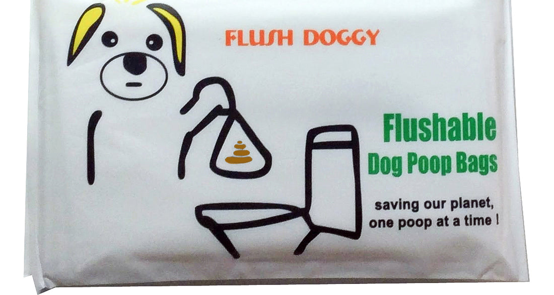 Video shows how to use Flush Doggy bag. 1.you need a dog that poops. 2.use a Flush Doggy bag to pick up poop.  3. flush it down the toilet.  Saving our planet, one poop at a time !